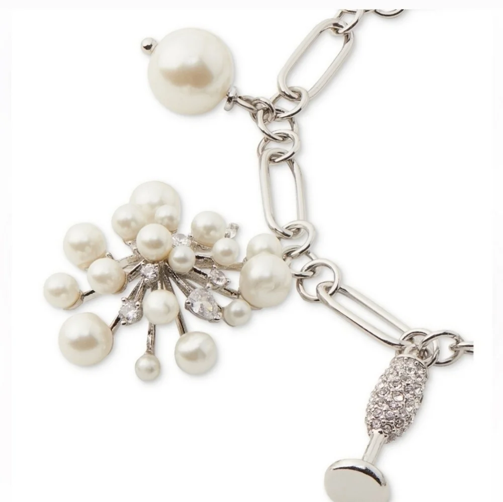 🔹️Kate Spade 🔹️Cheers to That Silver Charm Bracelet - Picture 4 of 7